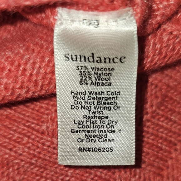 Sundance Womens Villa Cable Knit Coral Cardigan Sweater Size Medium - Picture 13 of 13